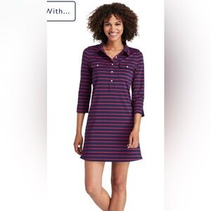 NWT Vineyard Vines Margo Performance Shirt Dress
